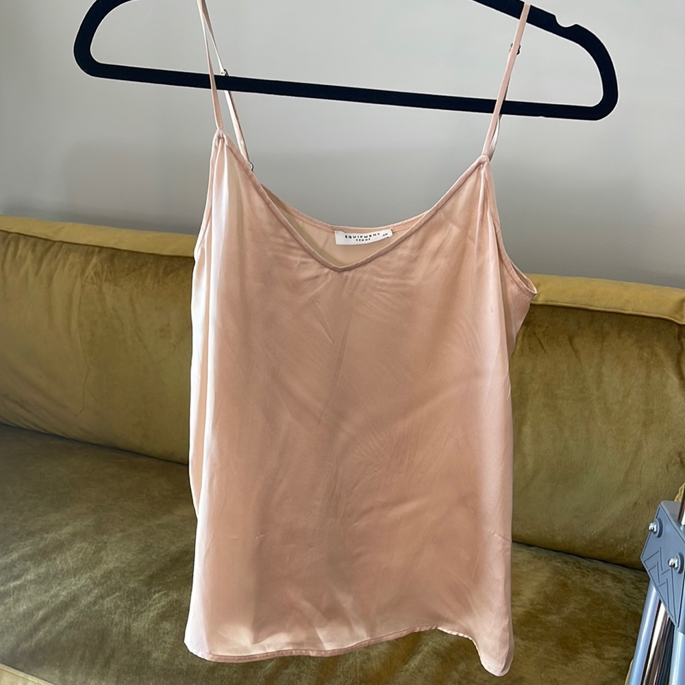 EQUIPMENT 100% silk pink camisole